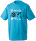 Preview: Handballshirt boys in Türkis mit Druck in weiß und schwarz